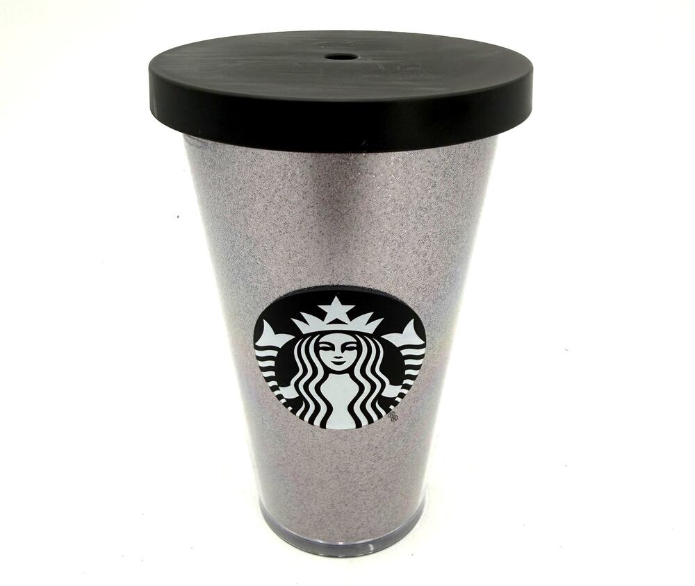 Starbucks Metallic Silver Glitter 16 oz Tumbler Cup